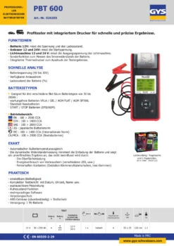 GYS Batterietester Pbt600 - Start/Stop 024205 -Nilfisks Geschaft 024205qiq6fKMXVzydK