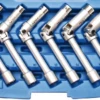 BGS Universal Glühkerzen-Gelenkschlüssel-Satz, Sechskant | 10 Mm (3/8") | SW 8 - 16 Mm | 6-tlg. – 2986 -Nilfisks Geschaft 2986