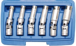 BGS Universal Glühkerzen-Gelenkschlüssel-Satz, Sechskant | 10 Mm (3/8") | SW 8 - 16 Mm | 6-tlg. – 2990