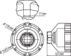 HAZET Nkw Zapfenschlüssel-Satz Für Hinterachse MAN 25mm (1 Zoll) 2-teilig 4937-111/2 -Nilfisks Geschaft 4937 111 23skizze