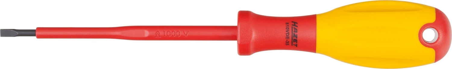 HAZET Elektriker-Schraubendreher VDE Schlitz Profil 190mm 810VDE-40 4 HAZET Elektriker-Schraubendreher VDE Schlitz Profil 190mm 810VDE-40 – Bild 2