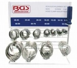 BGS Schlauchklemmen-Sortiment | Rostfrei | Auf Tafel | 111-tlg. – 8095 -Nilfisks Geschaft bgs 24x208095 1