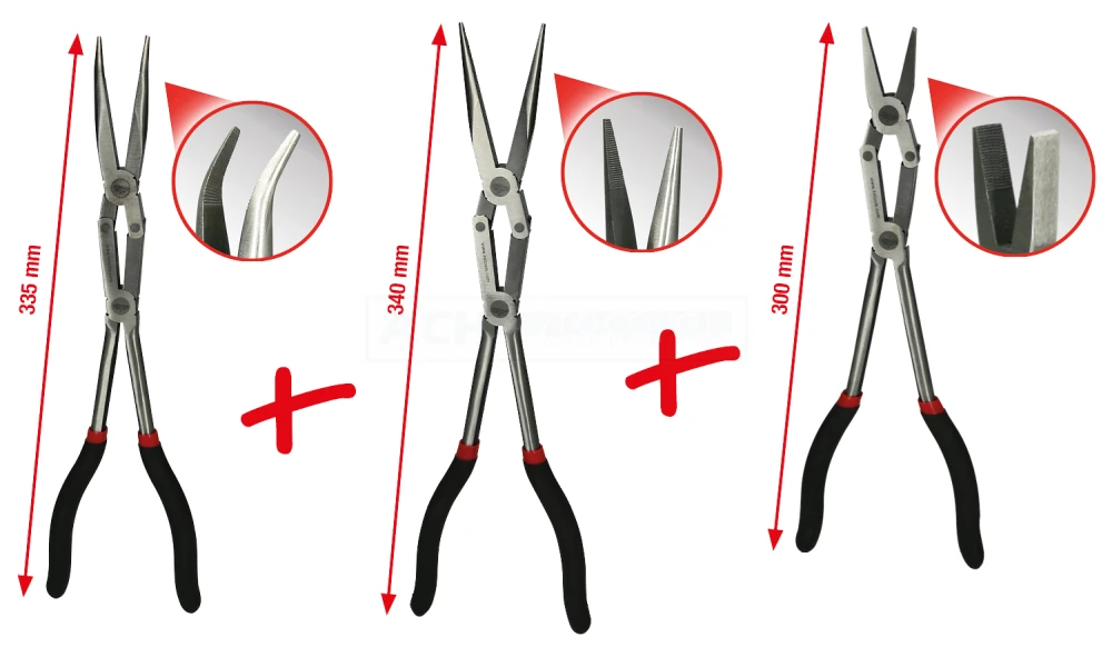 KS Tools Aktion Doppelgelenk-Zangen-Satz, XL, 3-tlg. - 500.7260-TD 4 KS Tools Aktion Doppelgelenk-Zangen-Satz, XL, 3-tlg. - 500.7260-TD – Bild 2